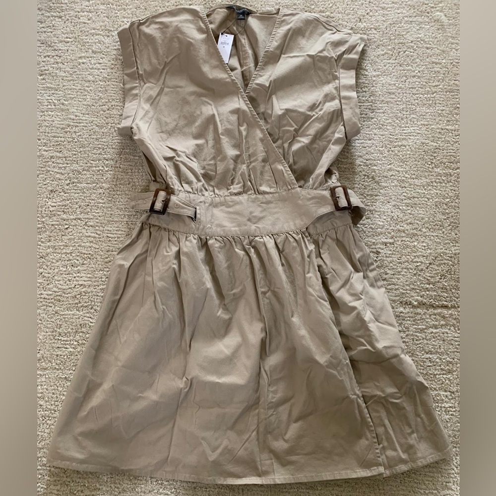 BR khaki dress with side buckles